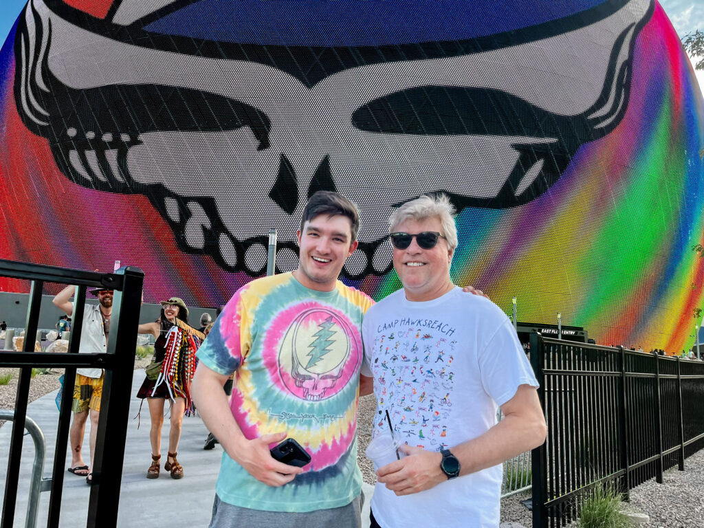 My brother at the Grateful Dead Forever Experience at the Sphere in Las Vegas.
